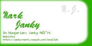 mark janky business card